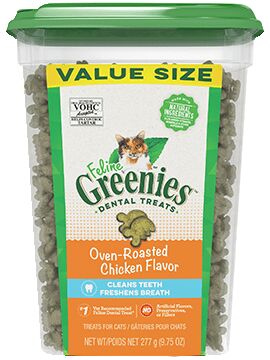 Feline Greenies™ Dental Treats, Oven-Roasted Chicken Flavor, 9.75-Oz