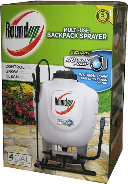 Roundup No Leak Backpack Sprayer, 4-Gal