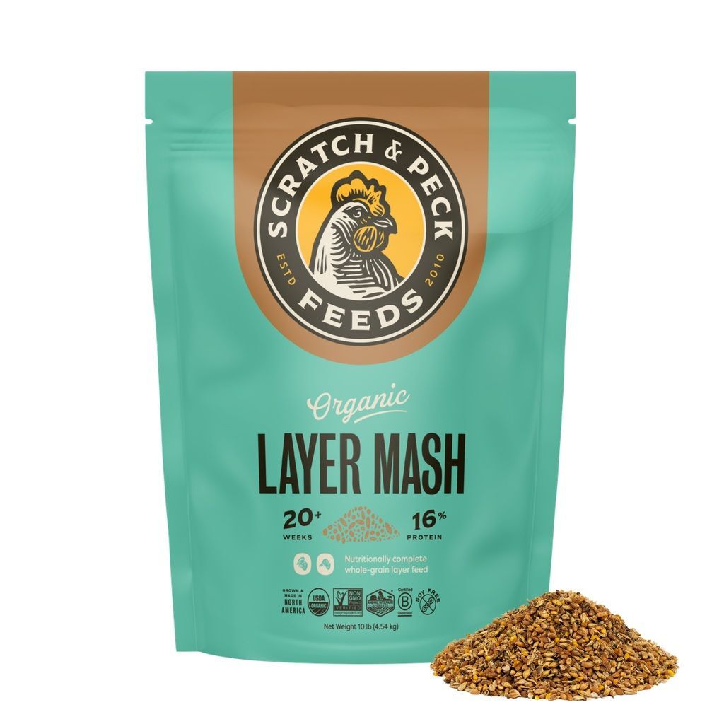 Scratch & Peck Naturally Free Organic Layer 16% Chicken & Duck Feed, 10-Lb Bag