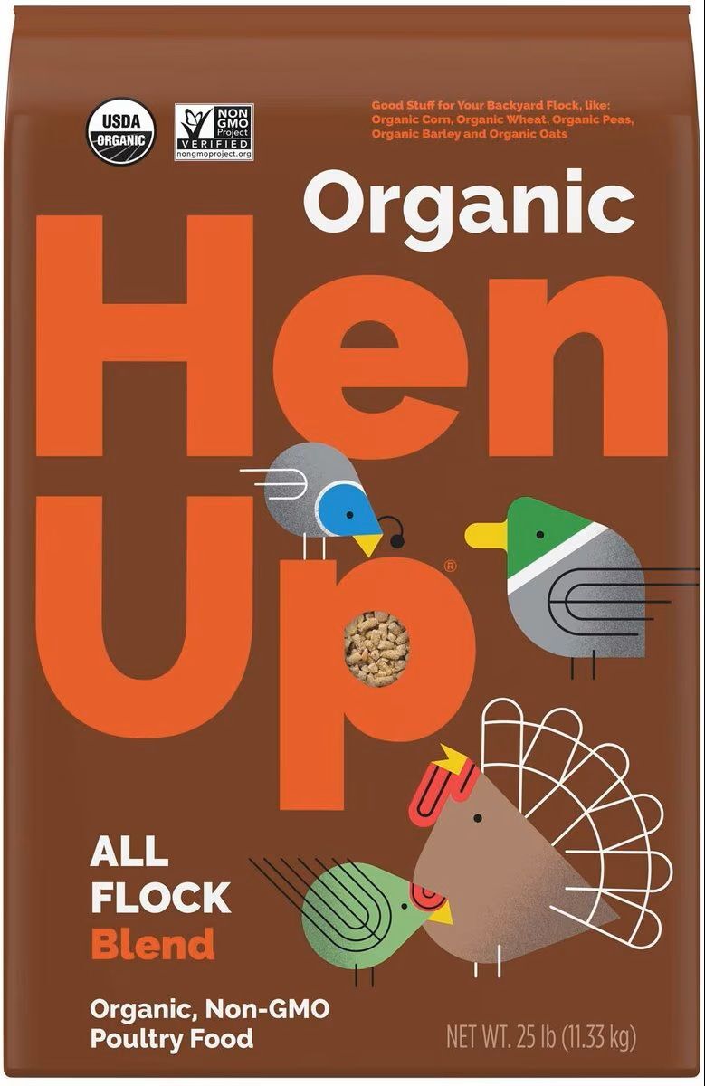 Hen Up Organic All Flock Feed, 25-Lb