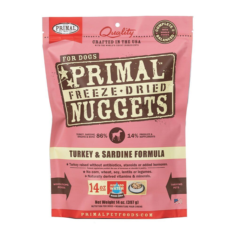Primal™ Freeze Dried Raw Turkey & Sardine Formula Dog Nuggets 14 Oz