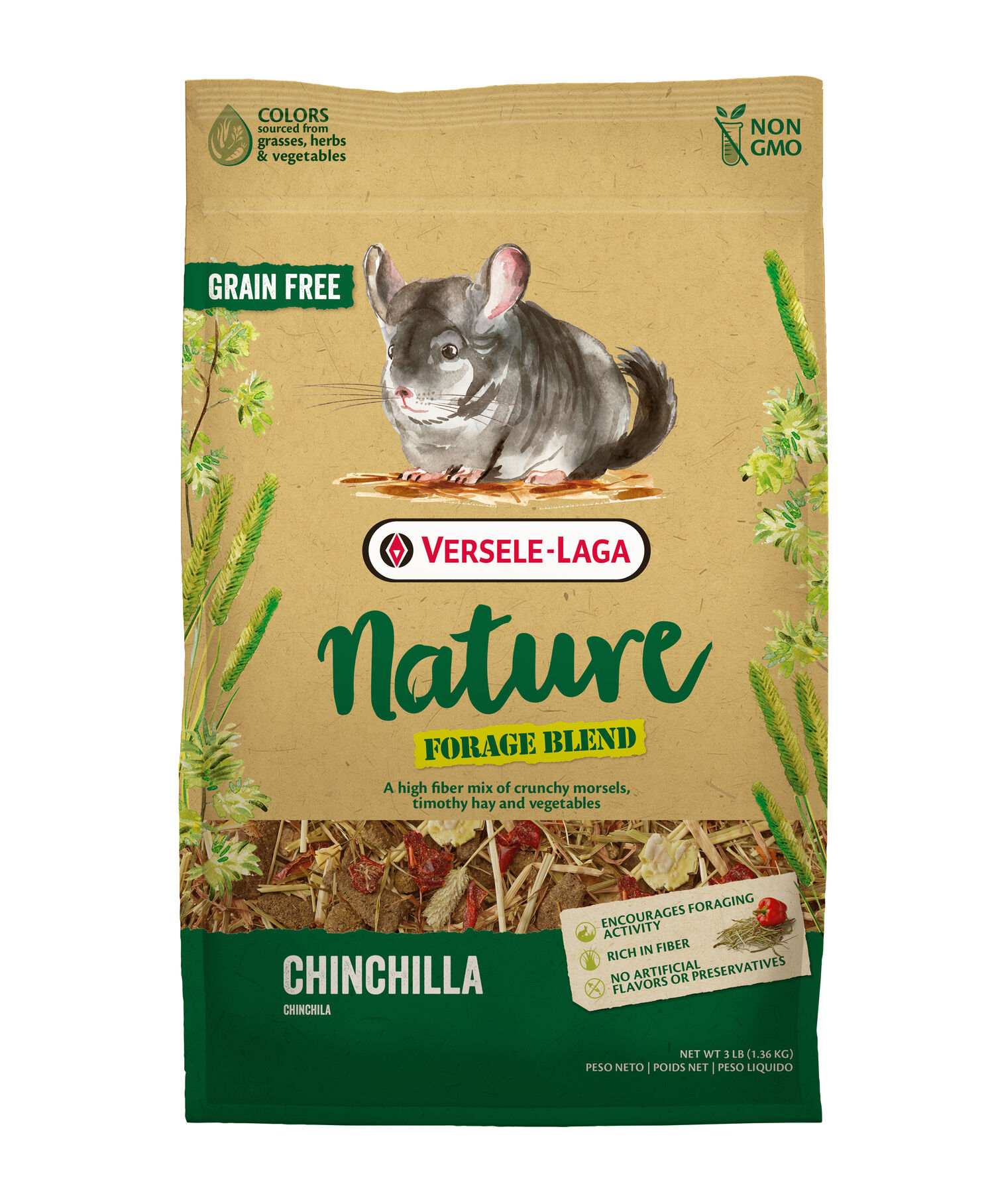 Versele-Laga Nature Forage Blend Chinchilla, 3-Lb Bag