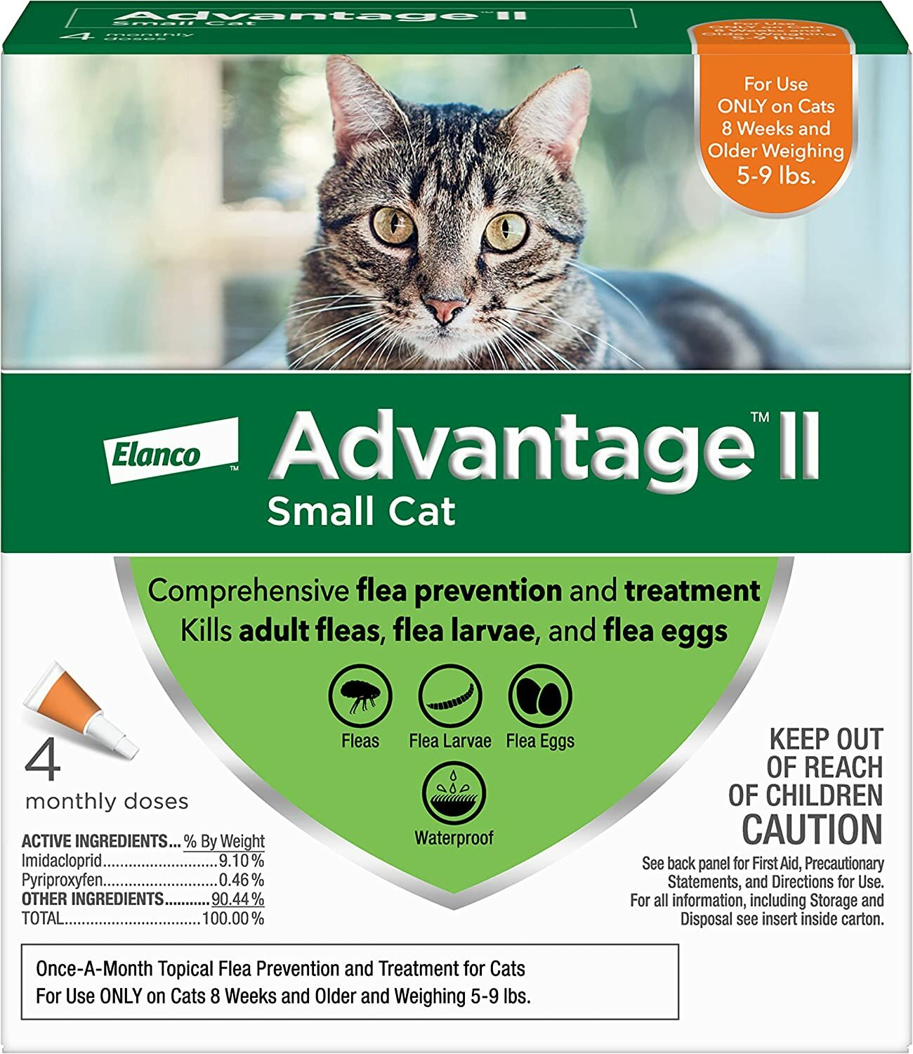 Advantage II for Cats 5-Lb to 9-Lb, 4-Pk