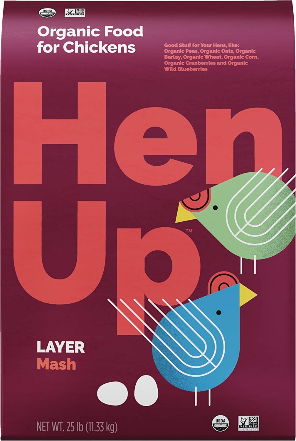 Hen Up Organic Layer Mash, 25-Lb
