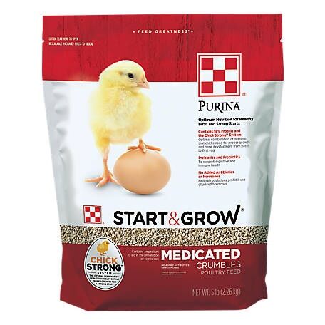 Purina Start & Grow Chick Feed Medicated, 5-Lb