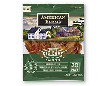 American Farms Natural Pig Ears, 20-Ct