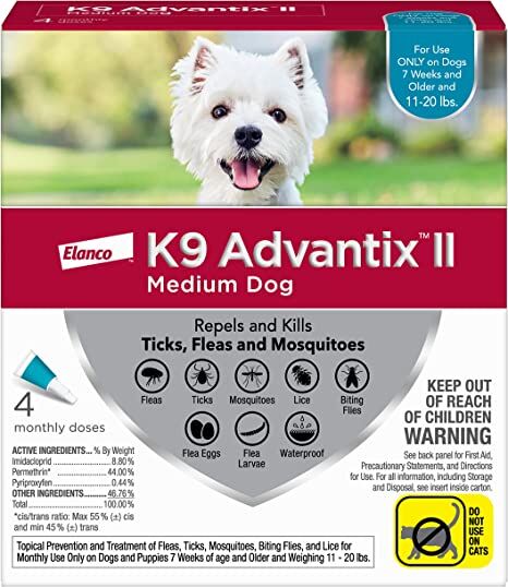Flea & Tick Prevention for Medium Dogs, 4-Pk
