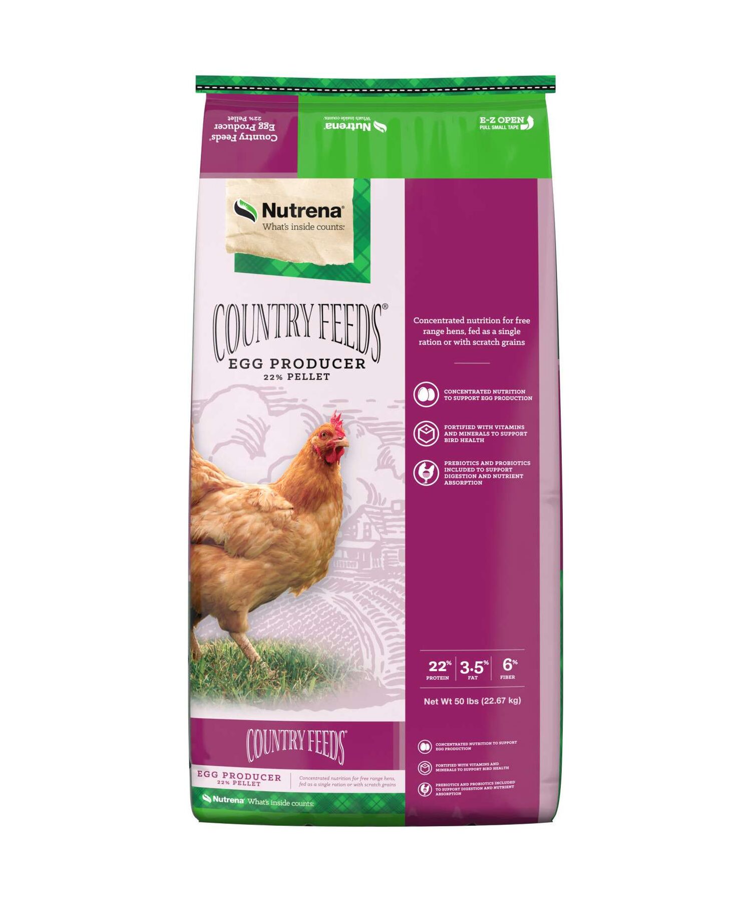 Nutrena Country Feeds Egg Producer 22% Pellet, 50-Lb