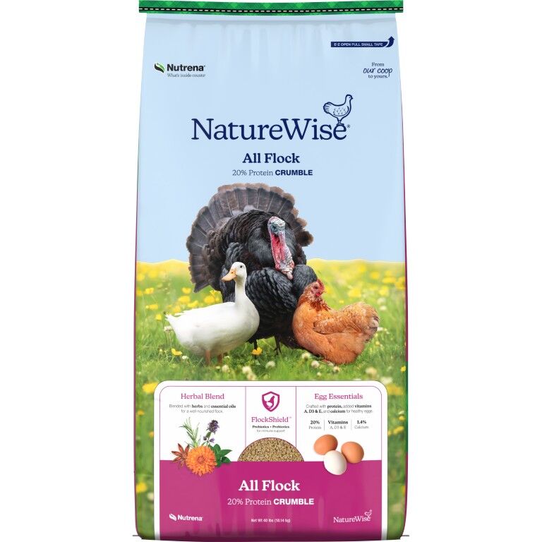Nutrena NatureWise All Flock 20% Protein Crumble, 40-Lb
