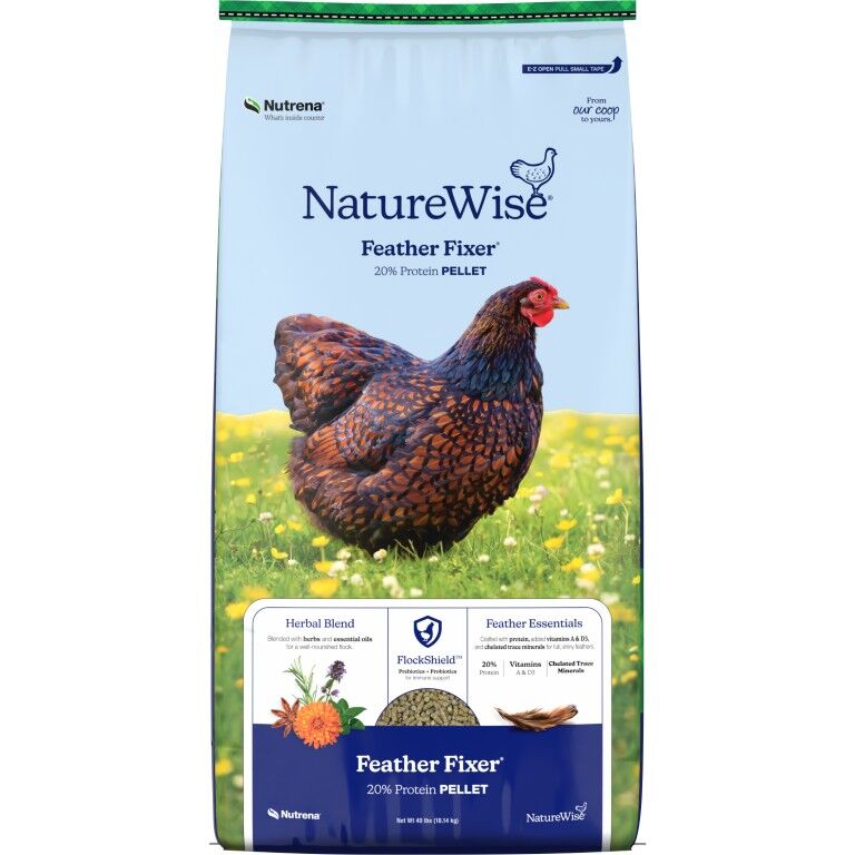 Nutrena NatureWise Feather Fixer 20% Protein Pellet, 40-Lb