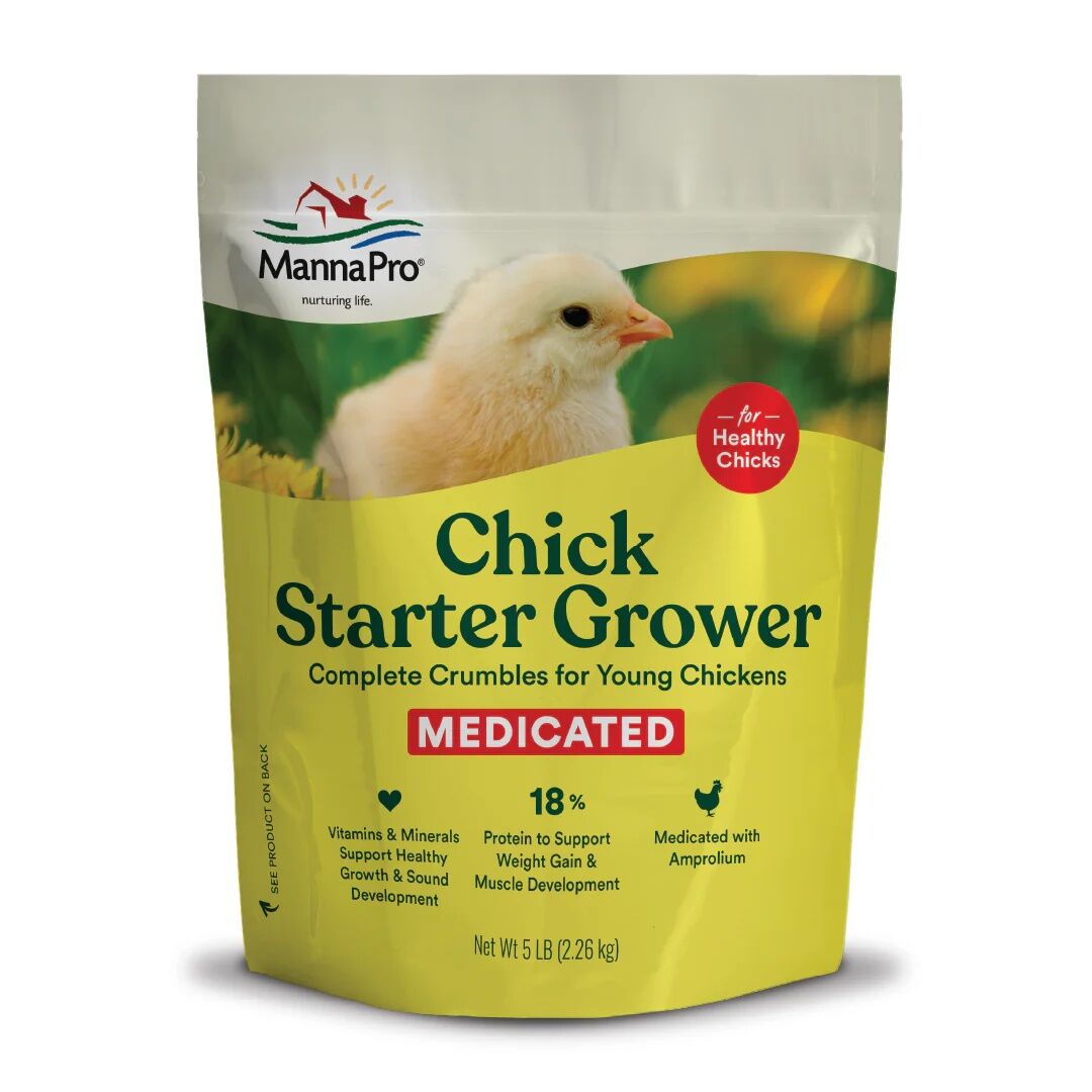 Manna Pro Medicated Chick Starter Crumbles, 5-Lb