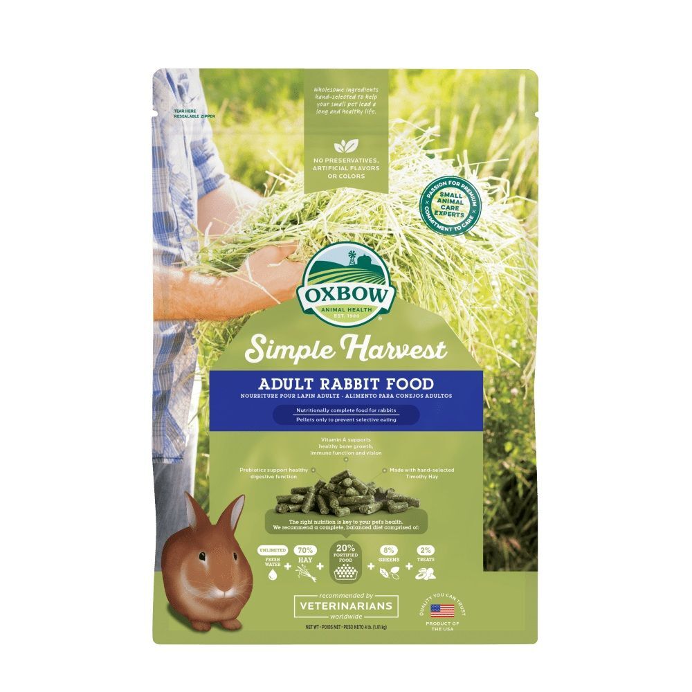 Oxbow Simple Harvest Adult Rabbit Food, 4-Lb