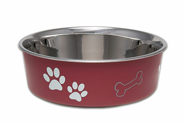 Loving Pets Small Pet Bowl Classic - Merlot, 15 oz