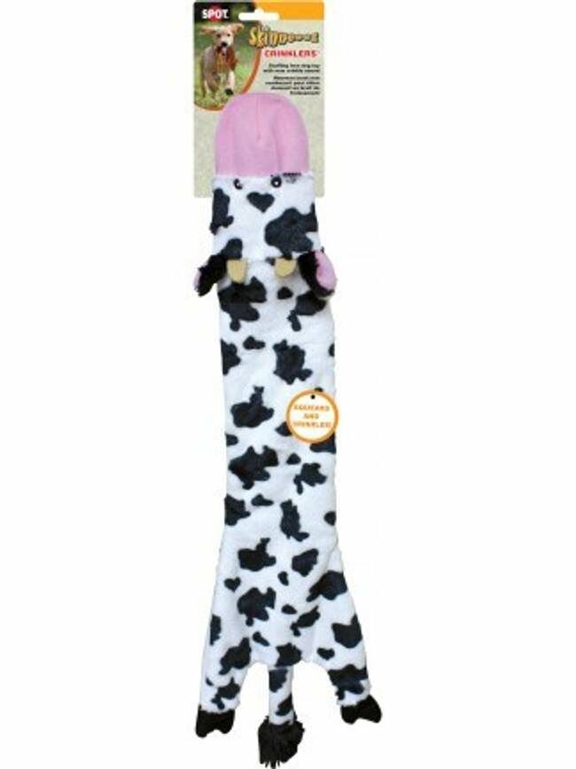 Ethical Pet Toy Skinneeez Crinkler Cow - Multi, 23 in