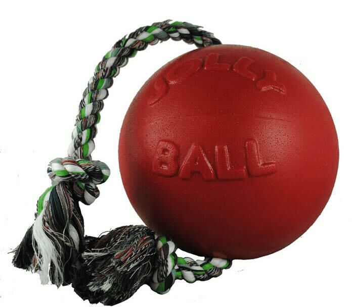 Jolly Pets Red Romp-N-Roll Dog Toy - 8"