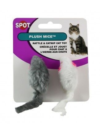 SPOT Plush Mice Cat Toy, 2-Pk