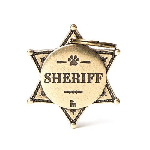 MyFamily Bronx Sheriff Star ID Tag in English Brass
