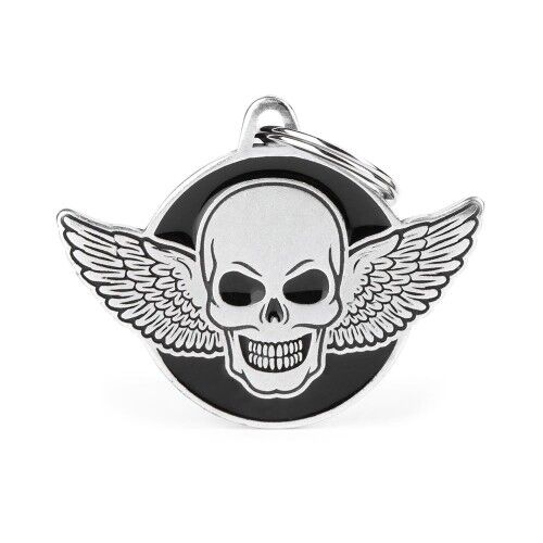 MyFamily Bronx Winged Skull ID Tag