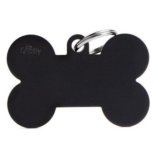 MyFamily Basic XL Aluminum Black Bone ID Tag