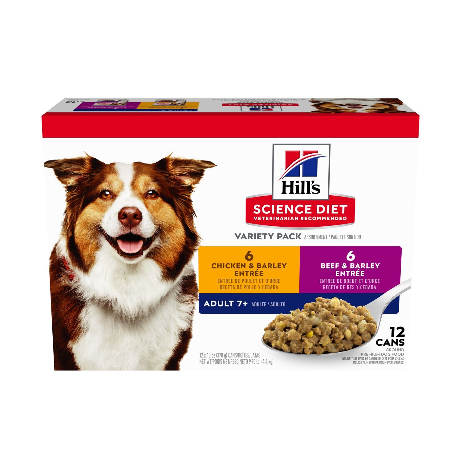 Hill's Science Diet Adult 7+ Entree Canned Dog Food Chicken And Beef, 13-Oz, 12-Pk