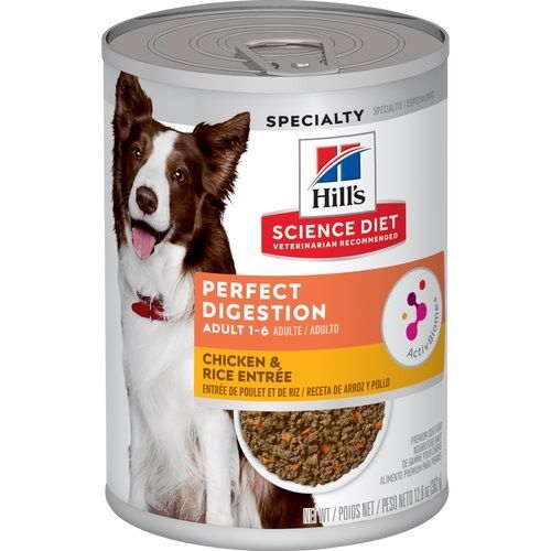 Hill's Science Diet Adult Perfect Digestion Chicken & Rice Entrée Dog Food, 12.8-Oz