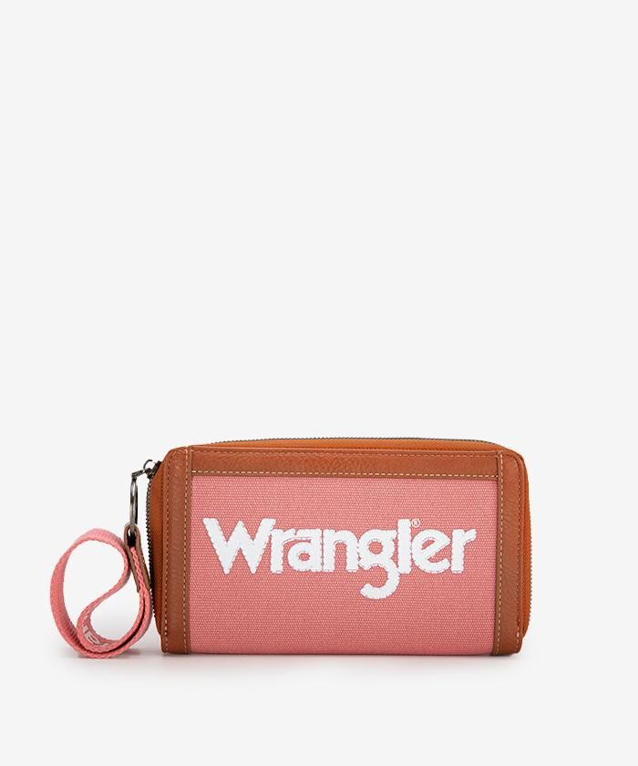 Montana West Wrangler Leather Trim Canvas Wallet