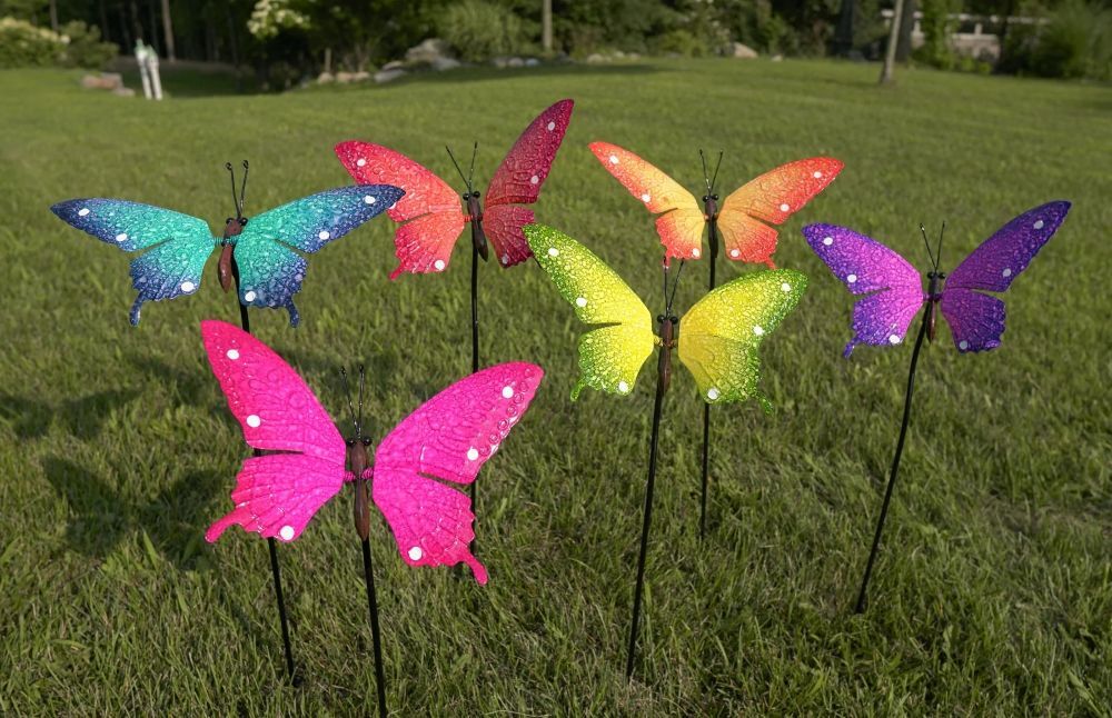 Marshall Home & Garden Butterfly Stake Small Assortment, 28-In