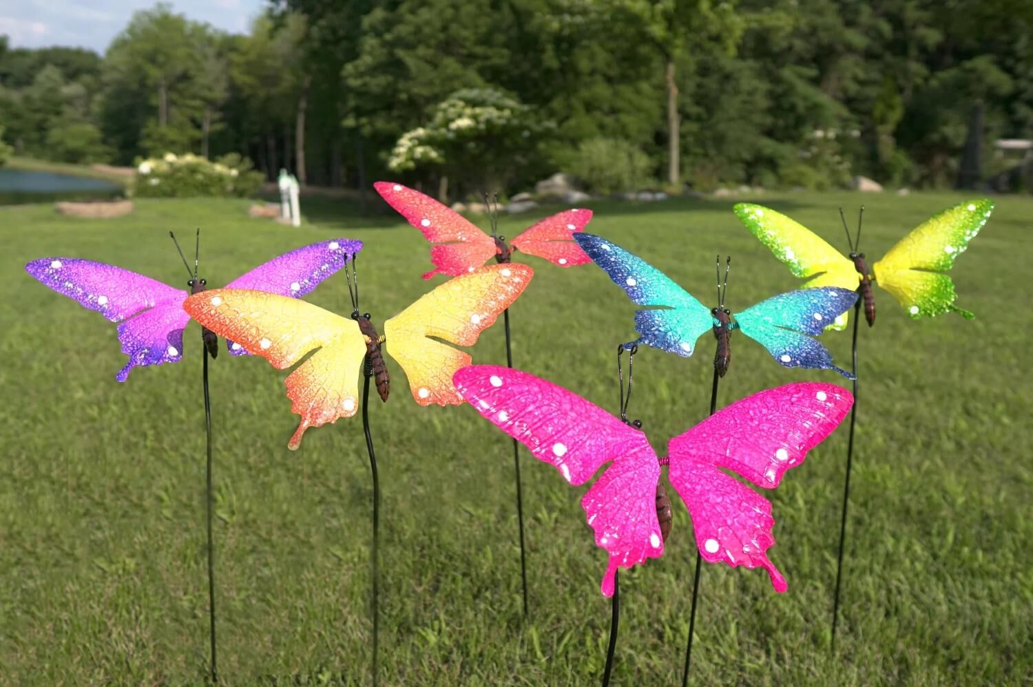 Marshall Home & Garden Butterfly Stake Large Assortment, 40-In