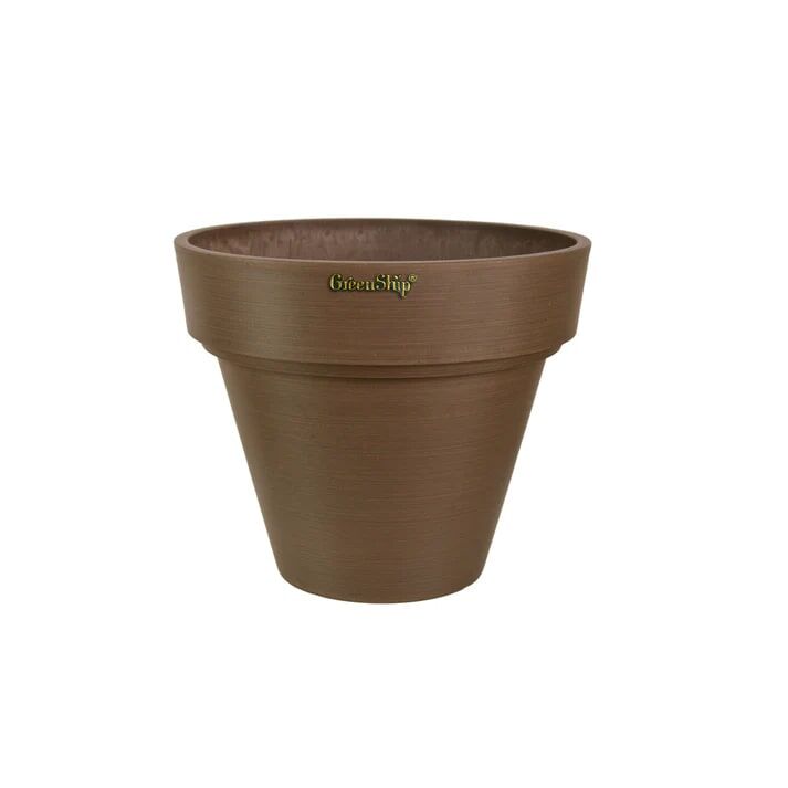 Green Ship Chocolate Large Planter With Drainage Hole, 14-In