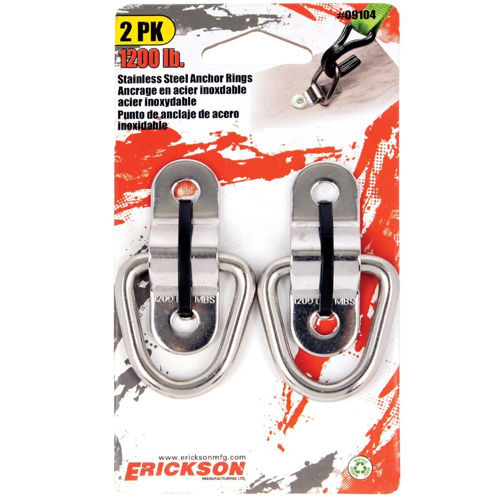Erickson Stainless Steel Anchor, 1200-Lb, 2-Pk