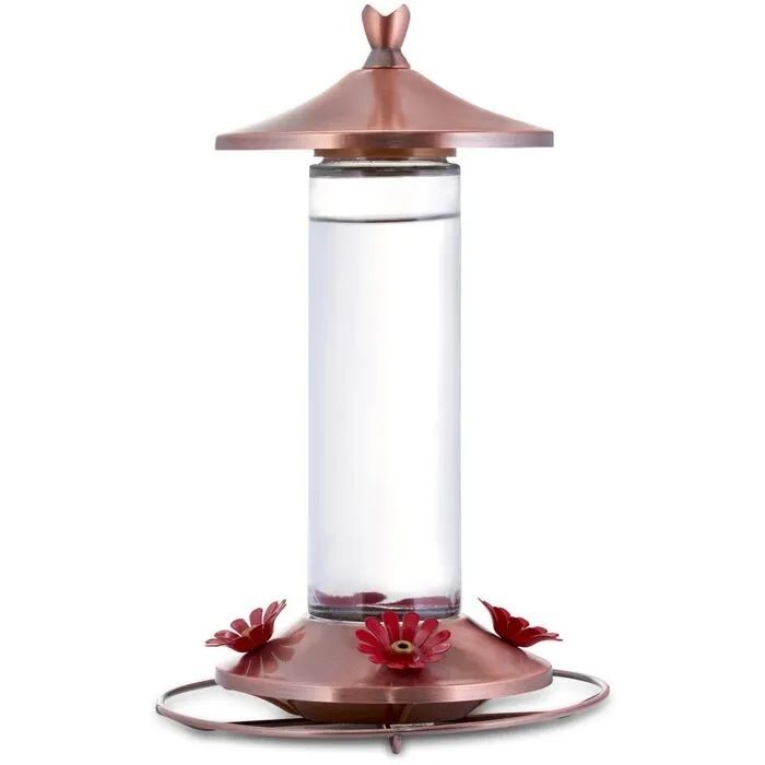 Perky-Pet Elegant Copper Glass Hummingbird Feeder