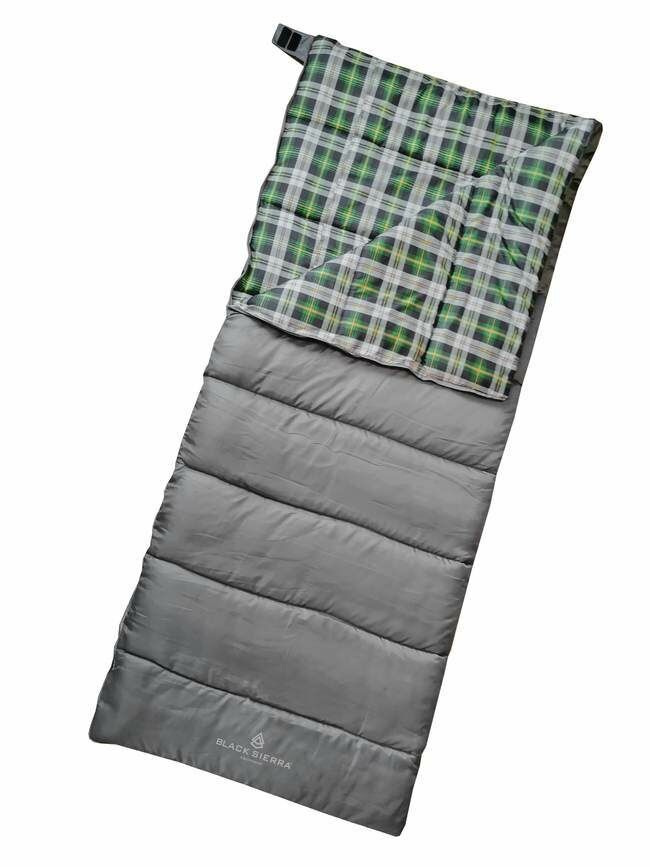 Sierra Sleeping Bag 40 Degree Camper - Gray/Green, 32 in X 82 in
