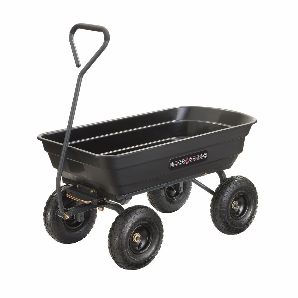 Black Diamond Poly Dump Cart, 4-Cu Ft