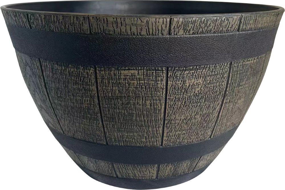 Livingscape Whiskey Barrel Planter, 20-In