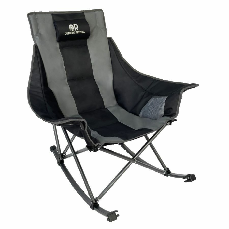 Outdoor Revival Camp Rocking Chair in Black