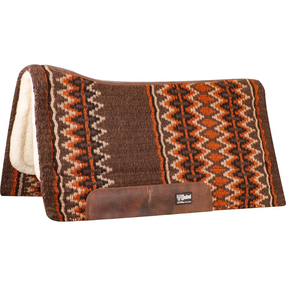Cashel Brown Blanket Top Performance Saddle Pad, 34-In x 38-In