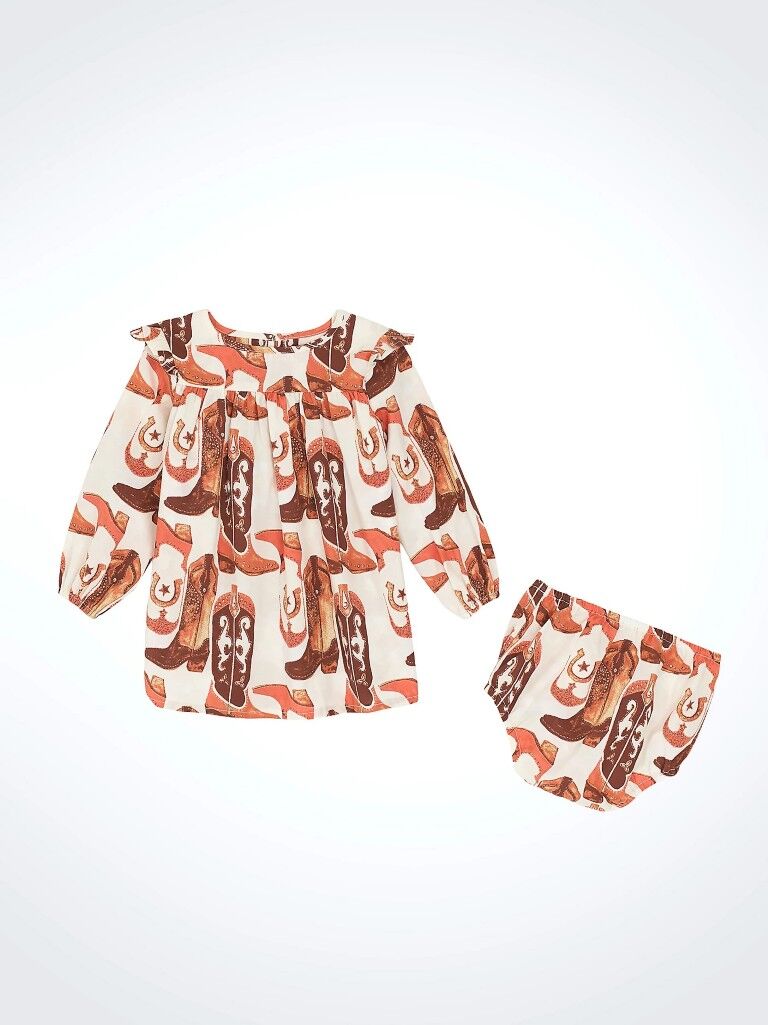 Wrangler Girl's Western Print Trapeze Dress