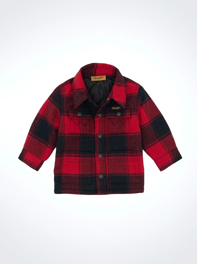Wrangler Boy's Quilt Lined Flannel Shirt Jacket