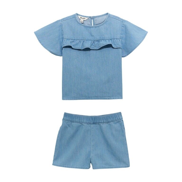 Wrangler Girl's Denim Short Set