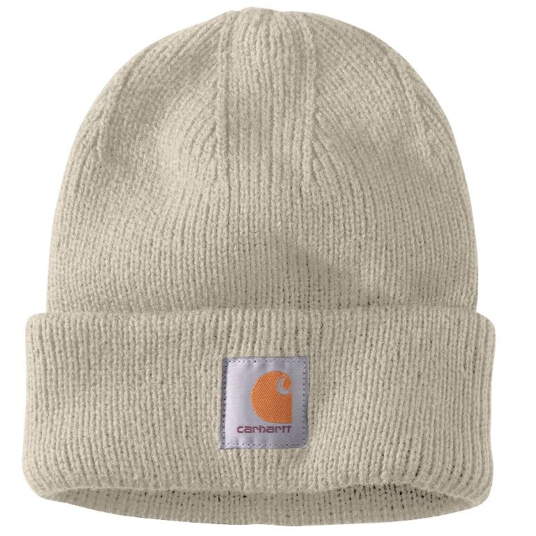 Carhartt Women's Rib Knit Beanie in Oat Milk