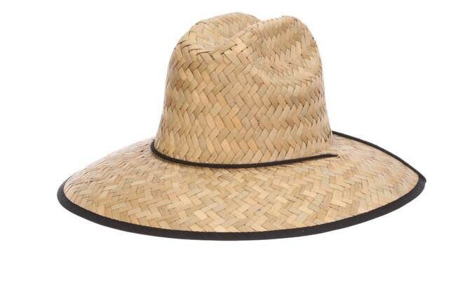 Dorfman Pacific Twister USA Printed Lifeguard Straw Hat in Natural