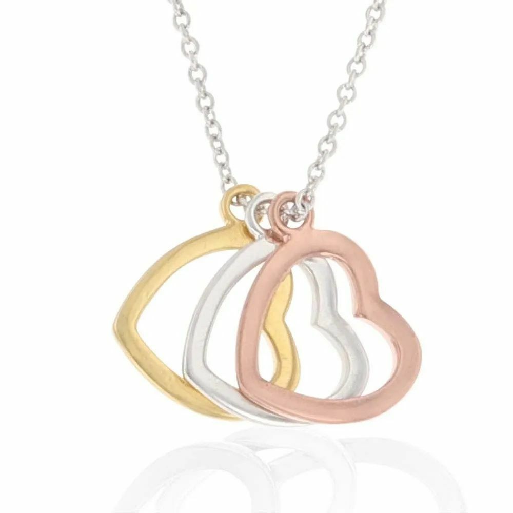 Montana Silversmiths Trio Heart Shadow Charm Necklace