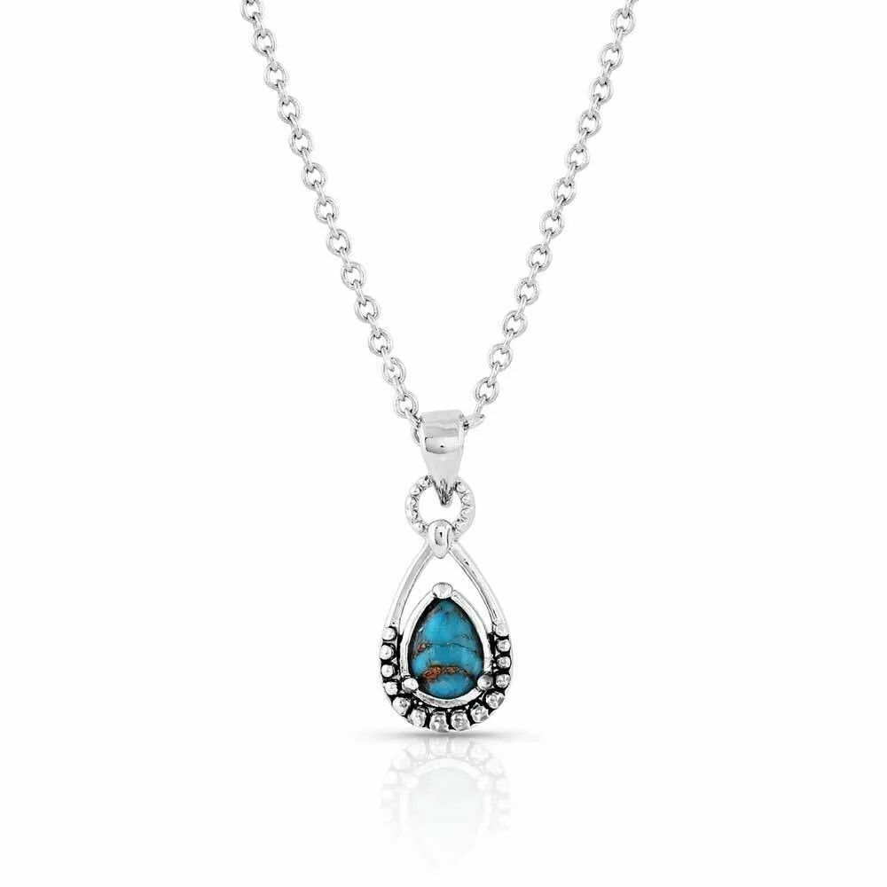 Montana Silversmiths Touch of Turquoise Teardrop Necklace
