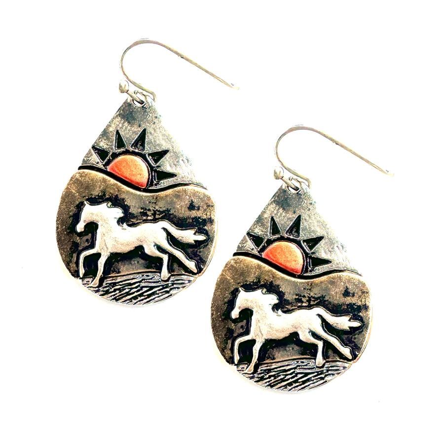 Wyo-Horse Women's Colored Horsescape Earrings