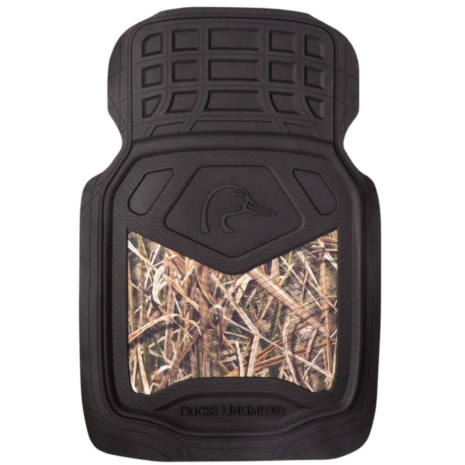 Ducks Unlimited Solo Duckhead Mossy Oak Car Front Floor Mat Set, 2-Pc