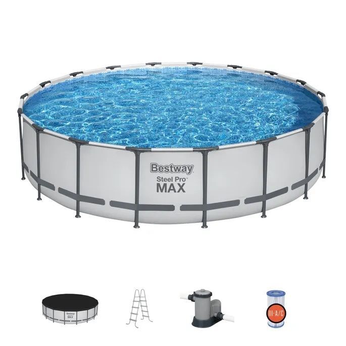 Bestway Steel Pro MAX Above Ground Pool Set, 18-Ft x 48-In 