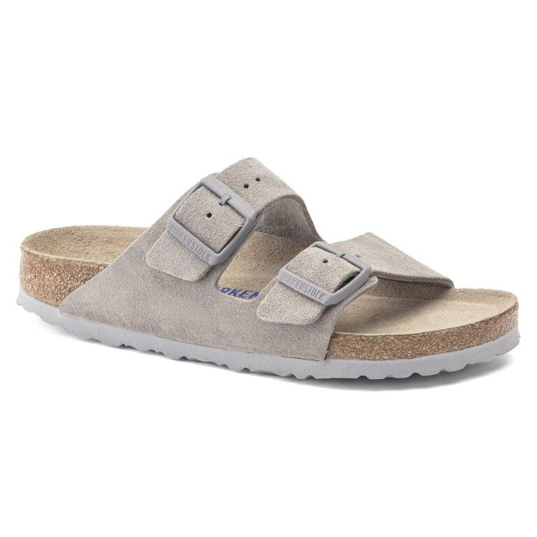 Birkenstock Men's Suede Leather Arizona Soft Footbed Sandal