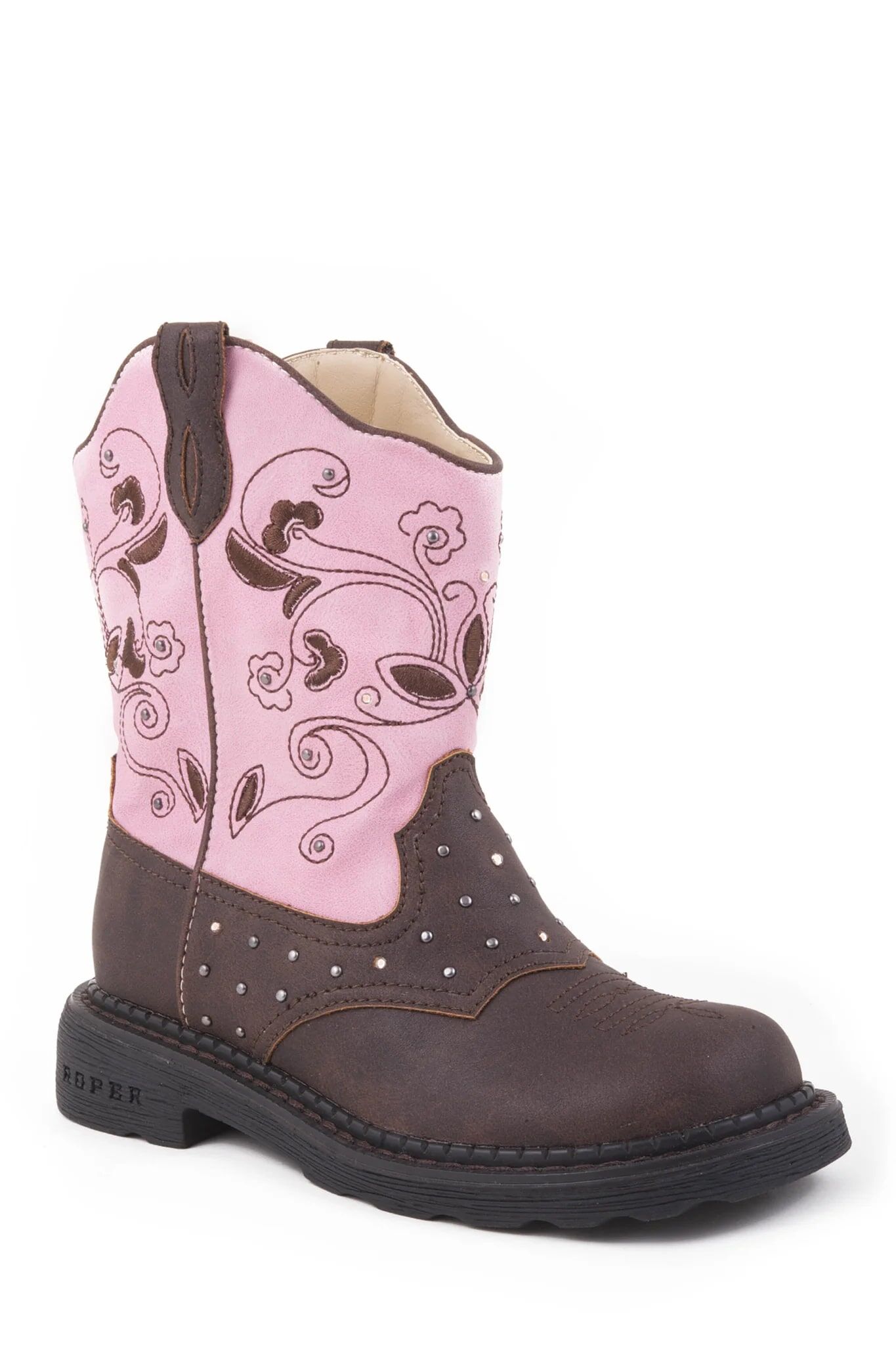 Roper Girl's Saddle Light Western Boot