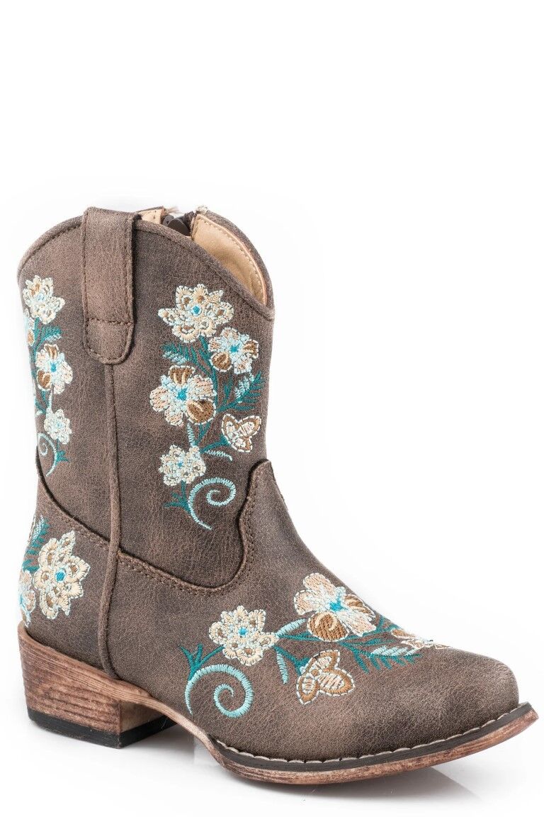 Roper Girl's Floral Embroidery Vamp Shaft Western Boot