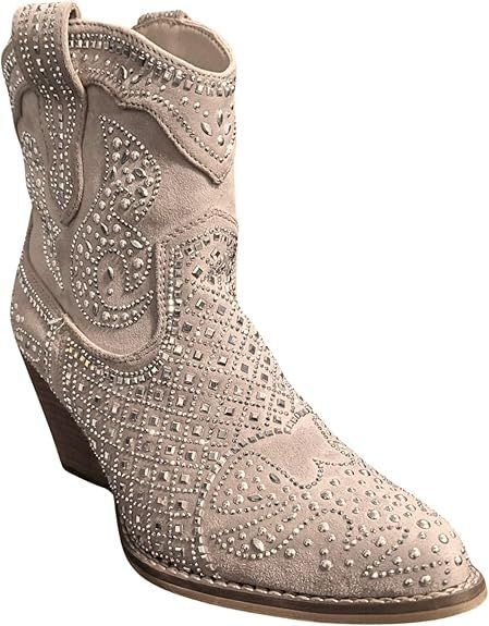 Very G Women's Show Off Rhinestone Ankle Western Booties